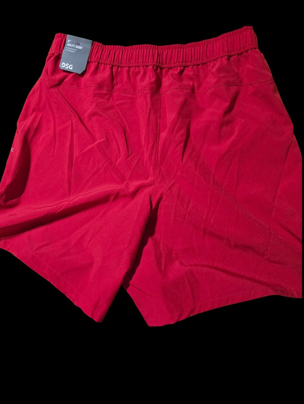 DSG Men's Athletic Shorts in Red With Zip Pocket Size Medium UV Protection